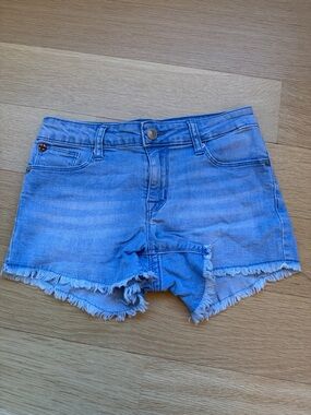 Hudson Girls Light Blue Raw Hem Denim Shorts Size 14